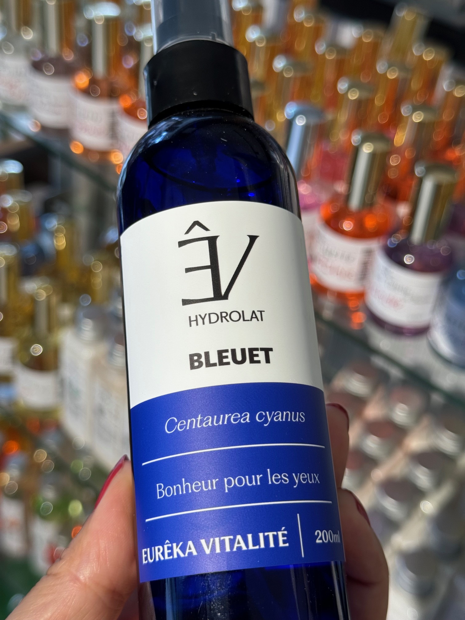 Bleuet Hydrolat sainte pour les yeux, irritations et les rougeurs des yeux, fatigue oculaire, paupières gonflées 